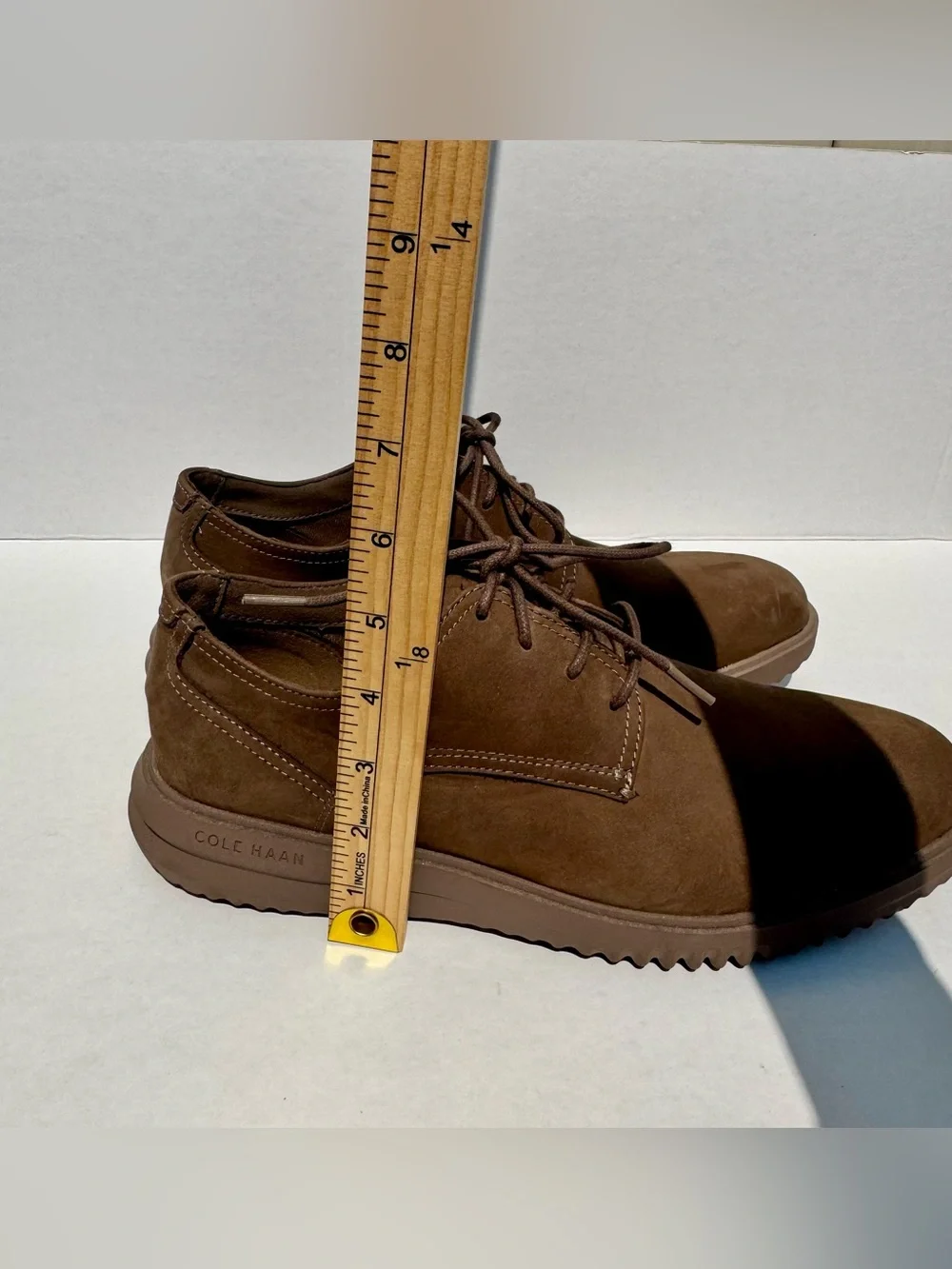Cole Haan Grand+ Plain Toe Oxford Brown Nubuck Shoes Men’s 10.5 M